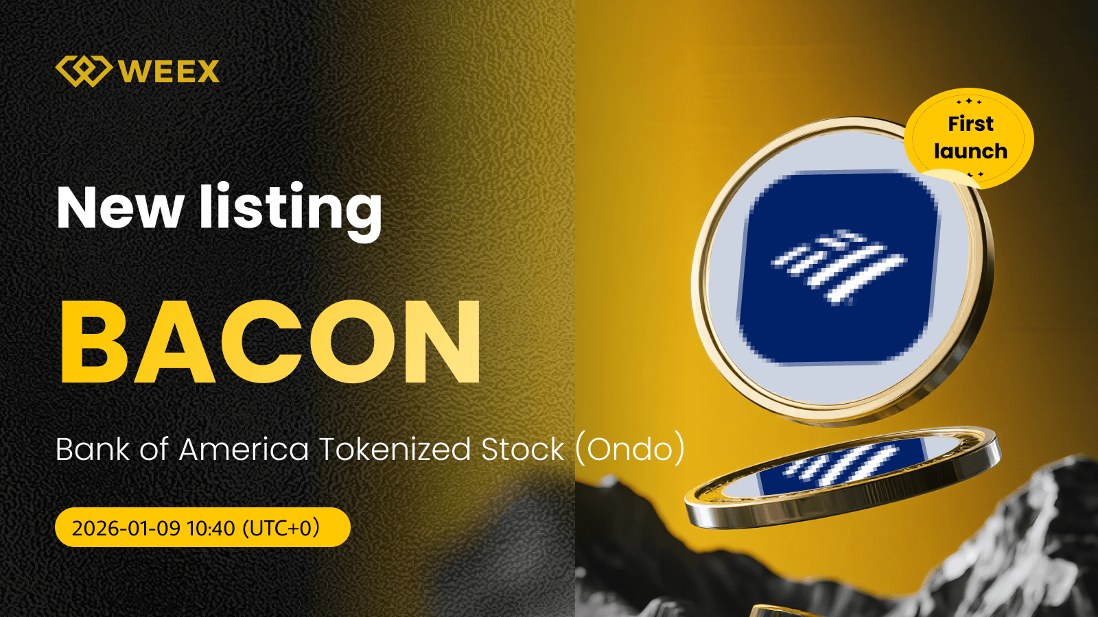 BACON USDT Live: Bank of America Tokenized Stock on WEEX